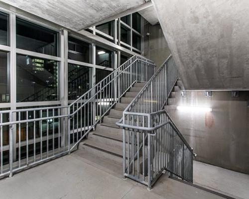Photo of a stairwell within the Baptist Medical Center parking structure